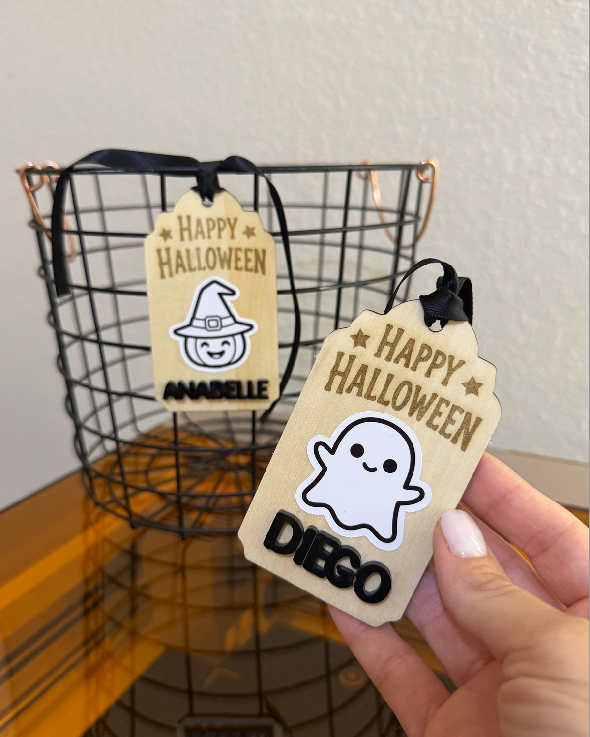 Hallowen Wood Tag