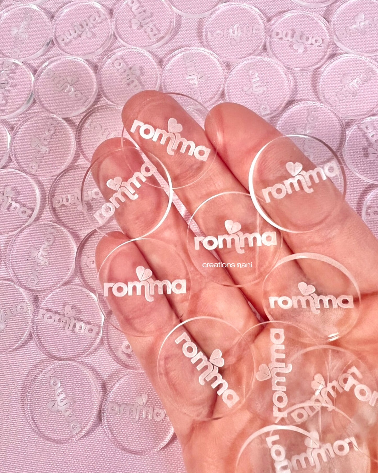 Clear Acrylic Charms - 0.5 in