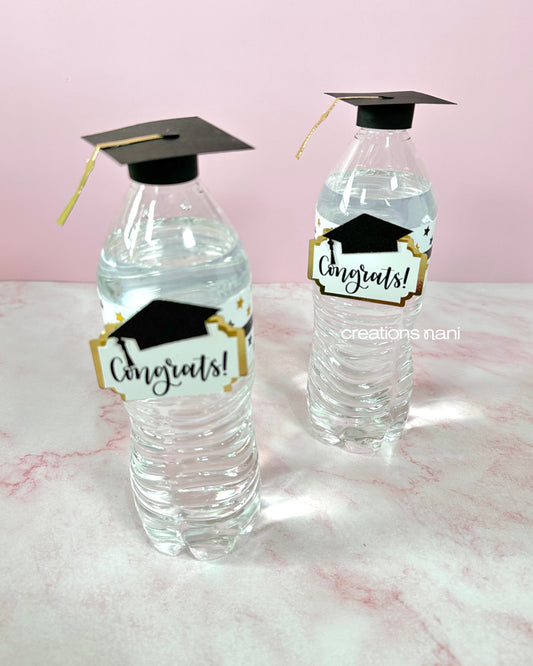 Graduations water bottle labels