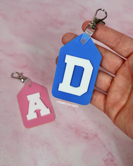 Acrylic Keychain (Baseball Letter)