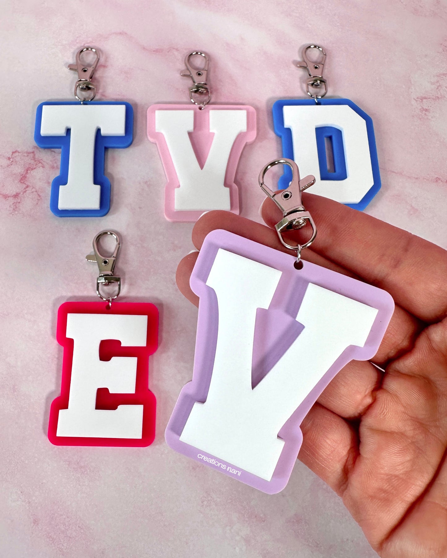 Acrylic Keychain (Baseball Letter)