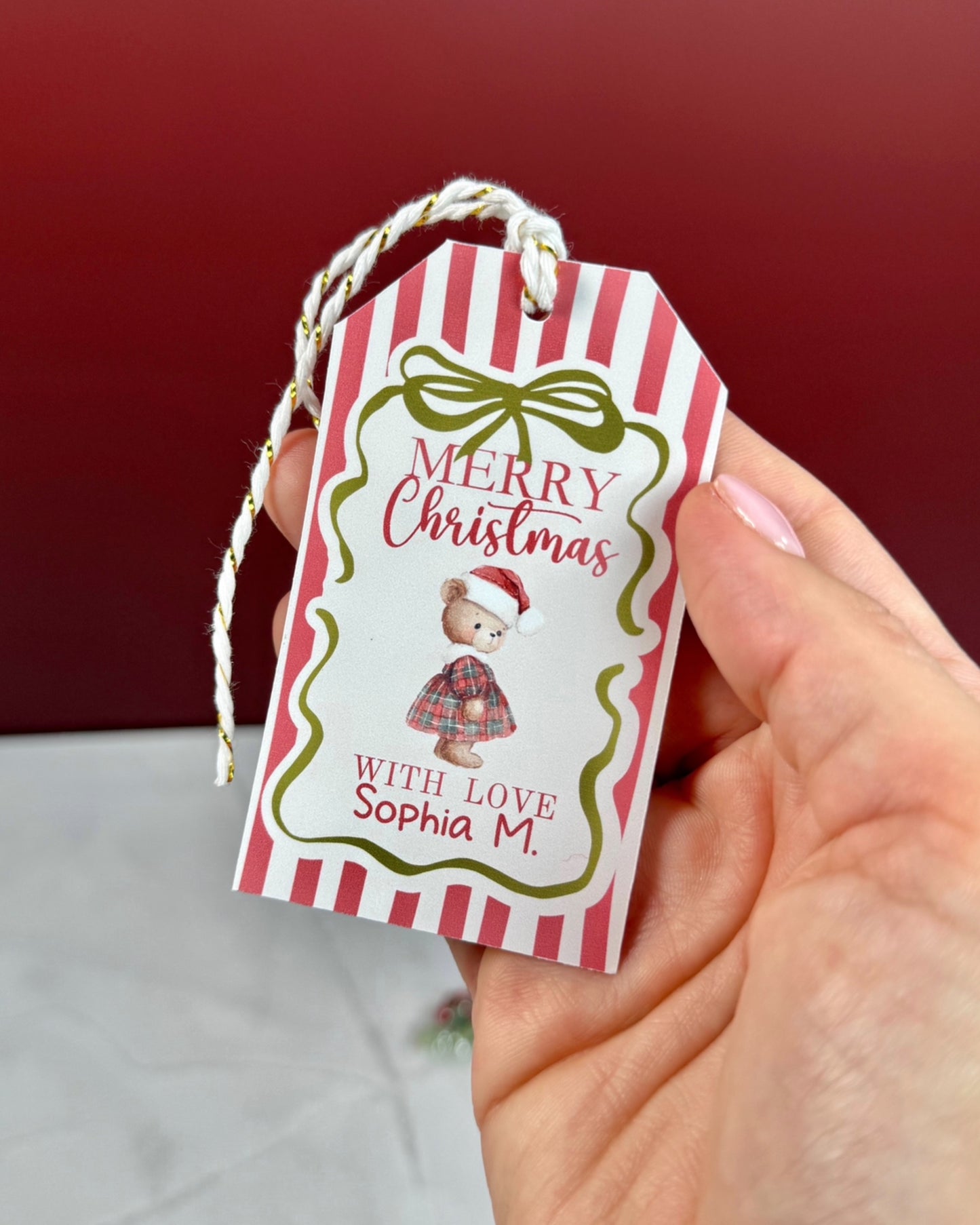 Bear Paper Tag