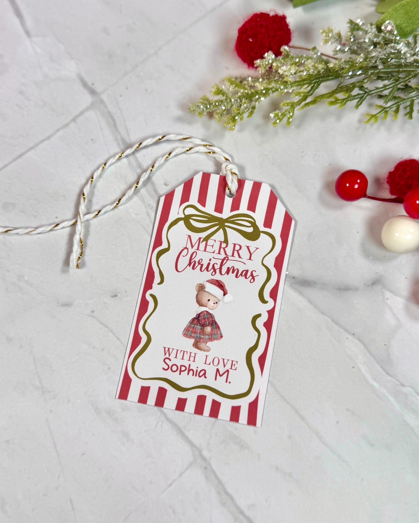 Bear Paper Tag