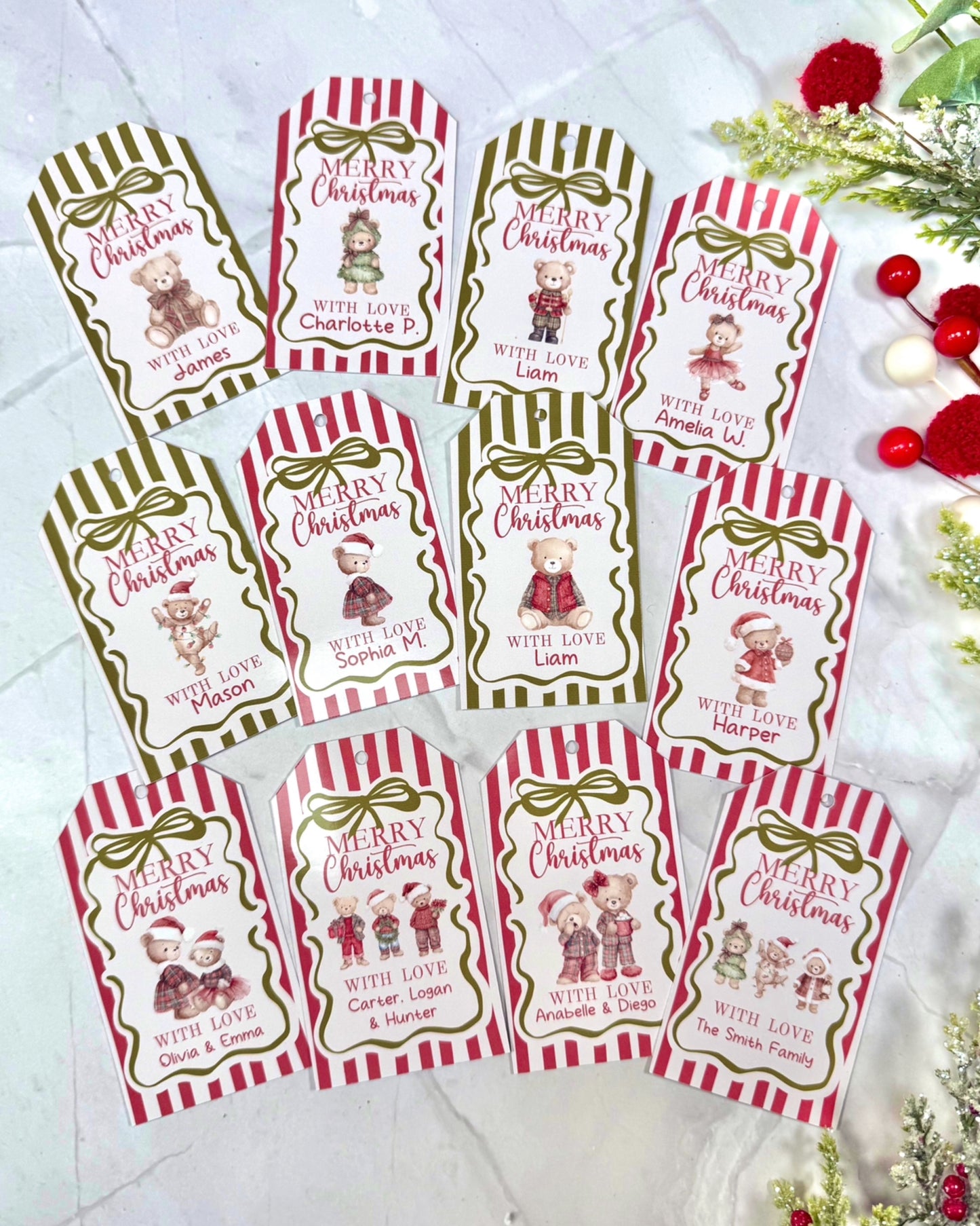 Bear Paper Tag