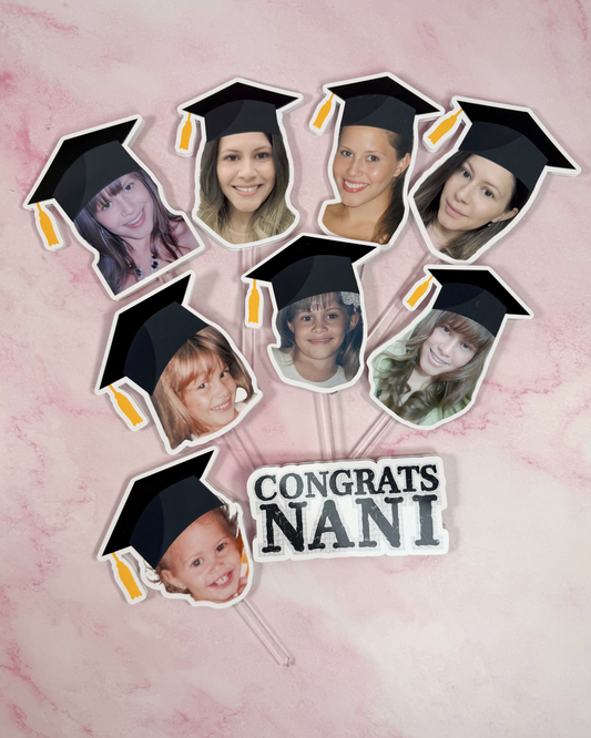 Custom Graduation Photo Cake Topper