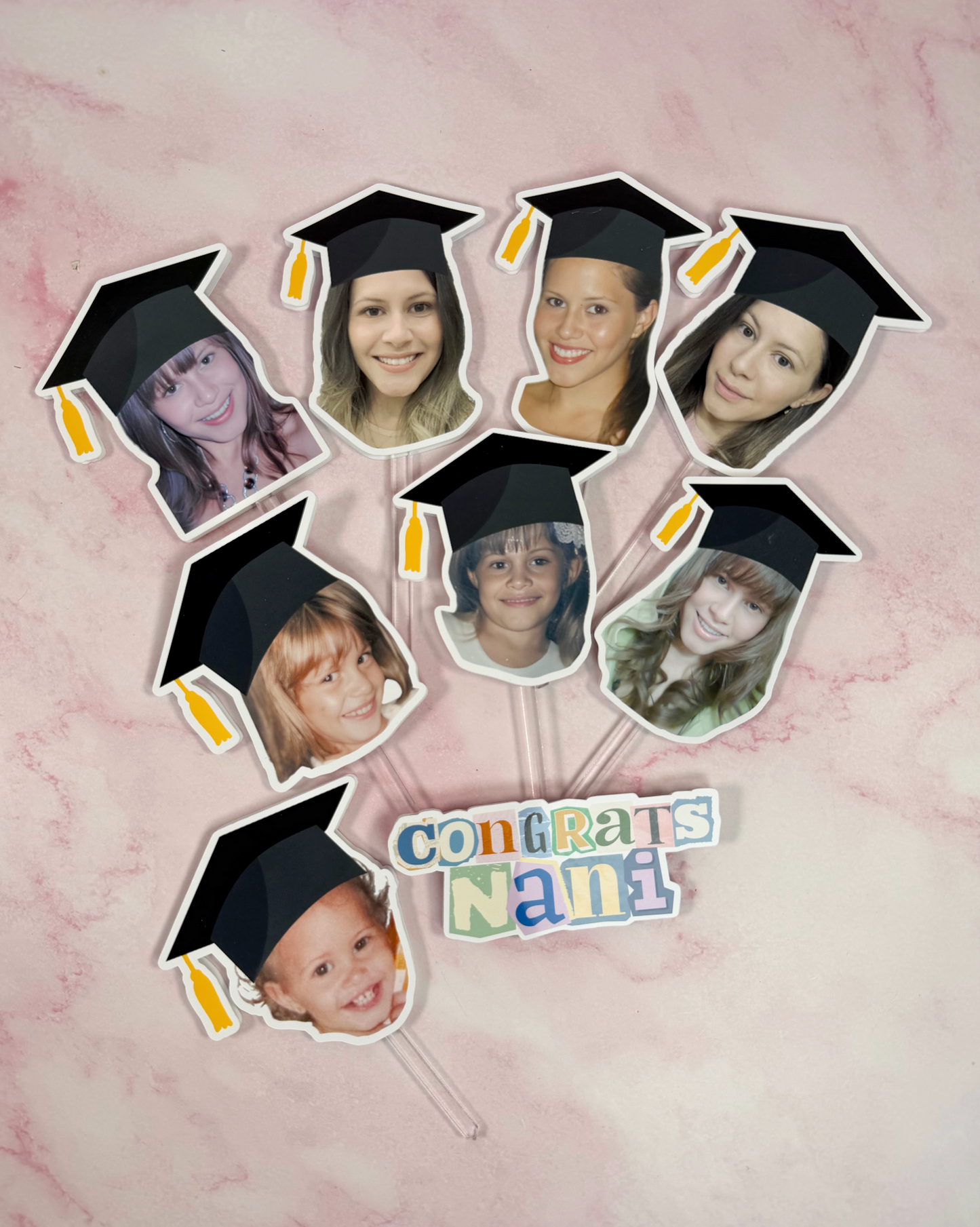 Custom Graduation Photo Cake Topper