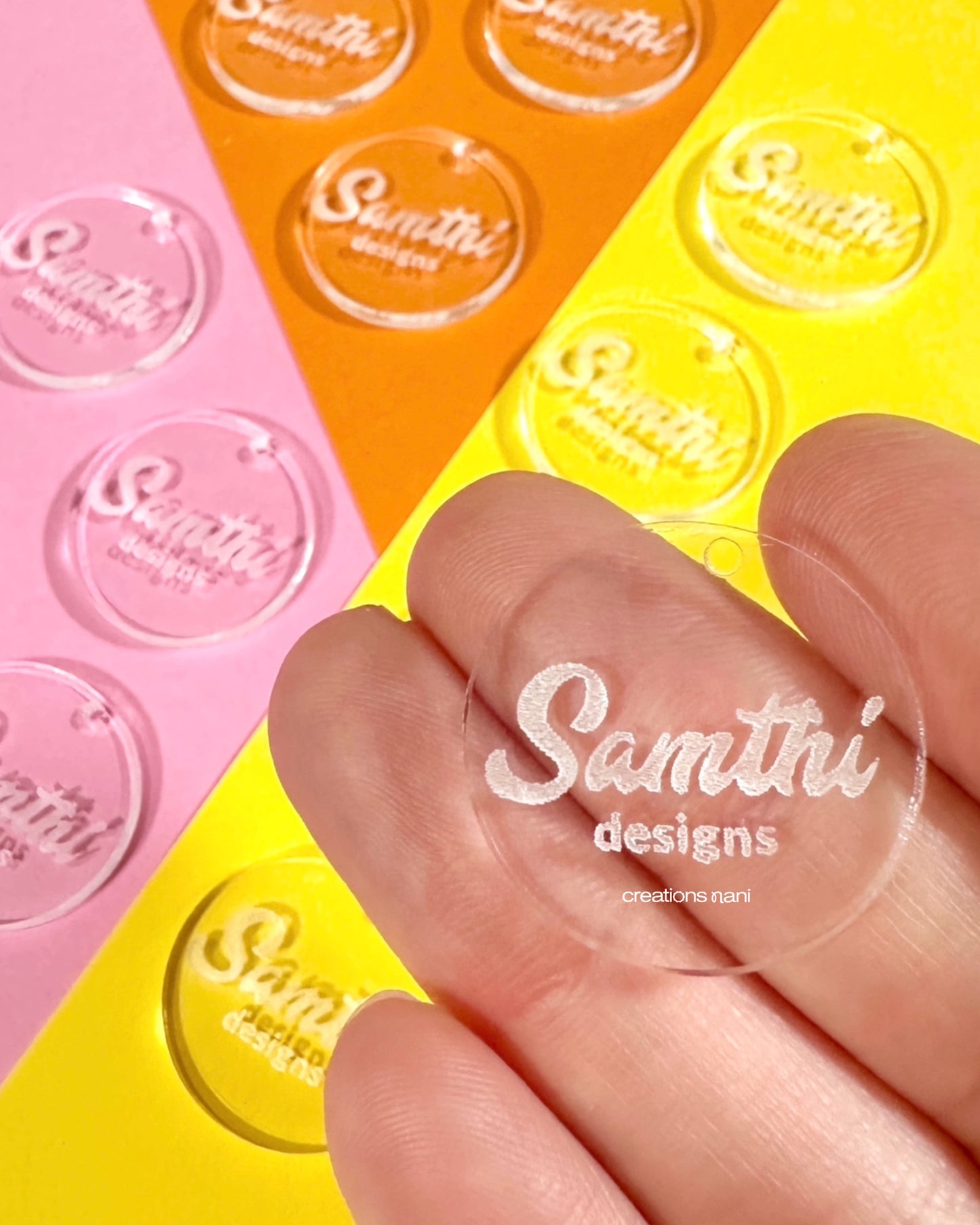 Clear Acrylic Charms (Engraving)