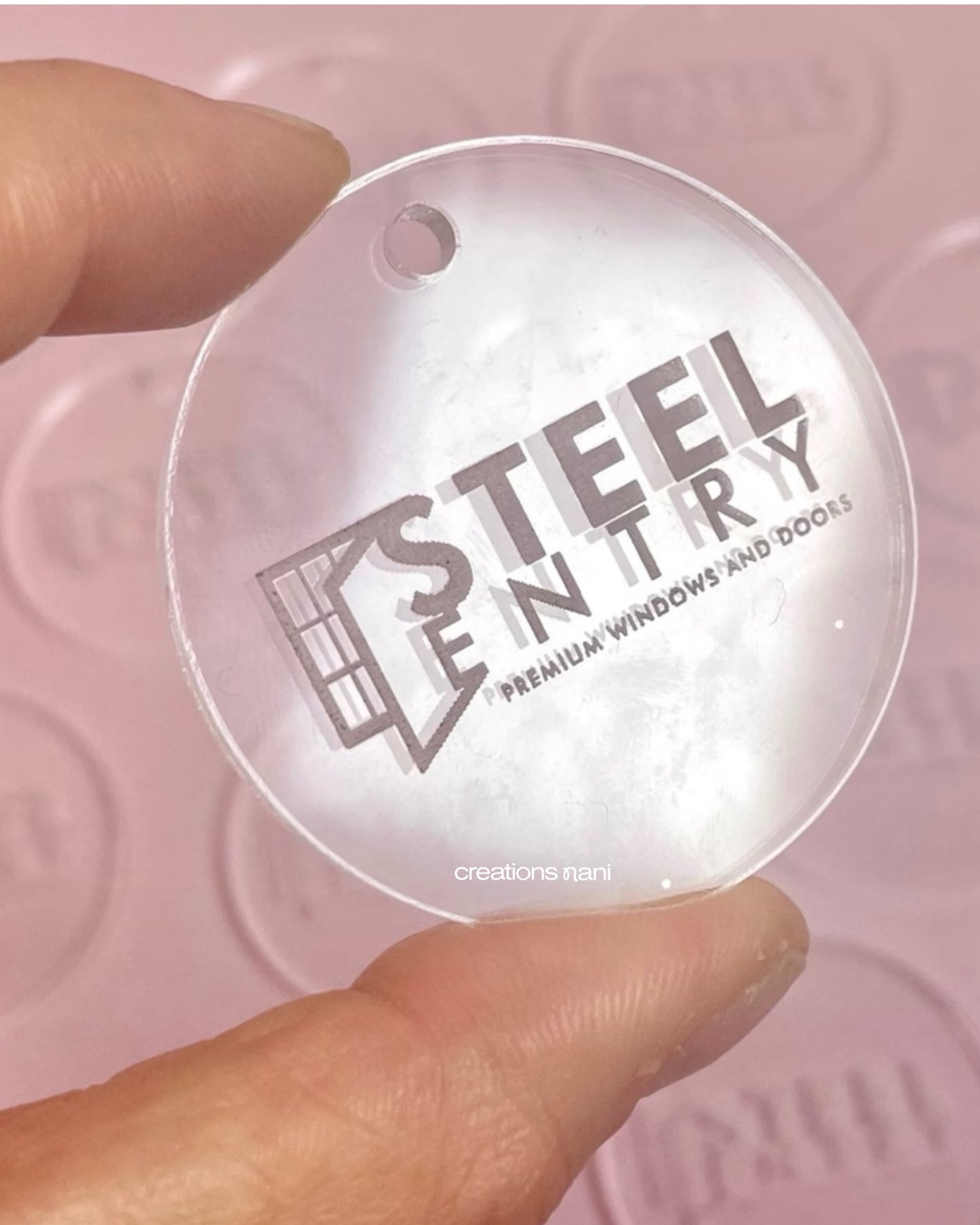 Clear Acrylic Charms (Engraving)