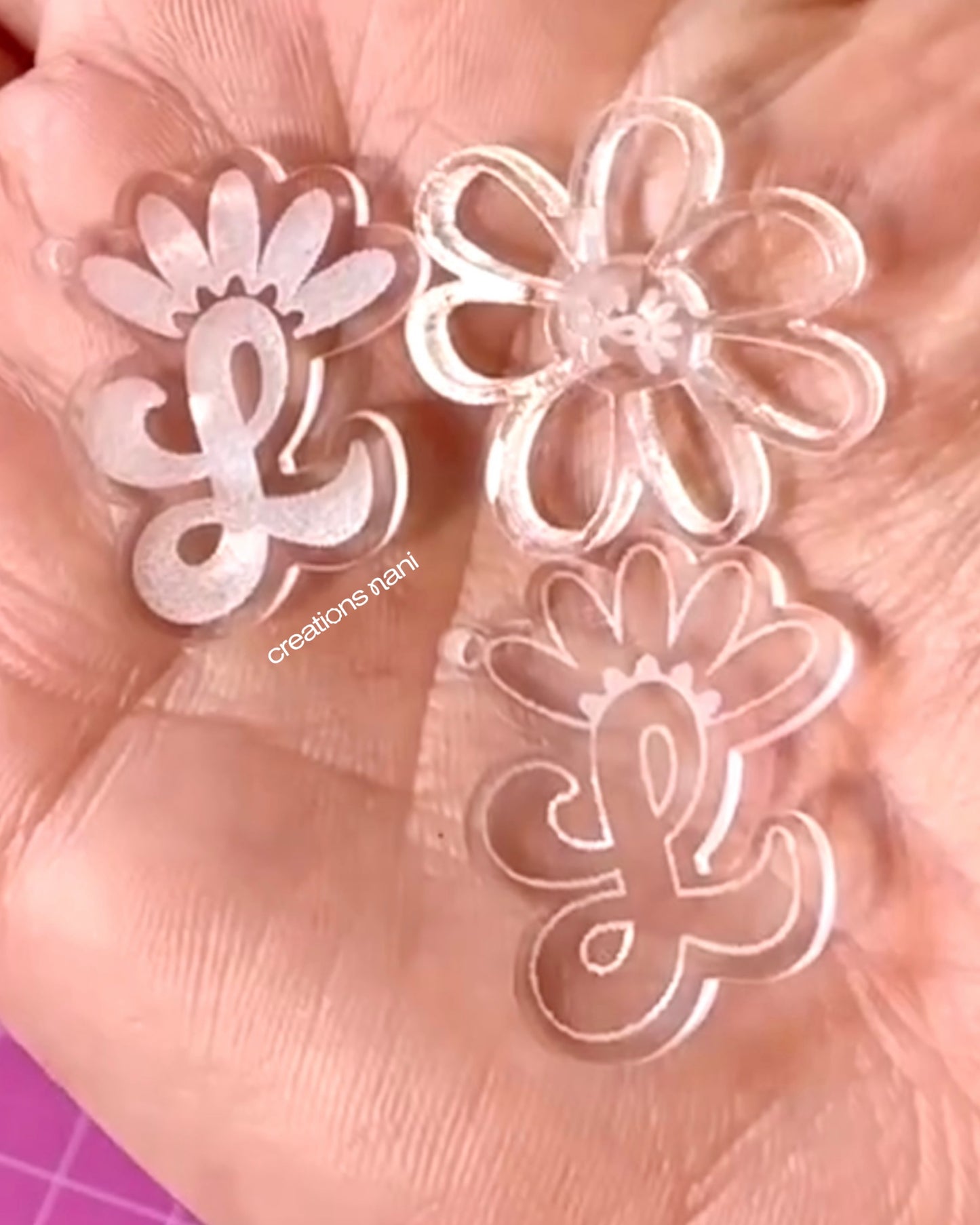 Clear Acrylic Charms (Engraving)