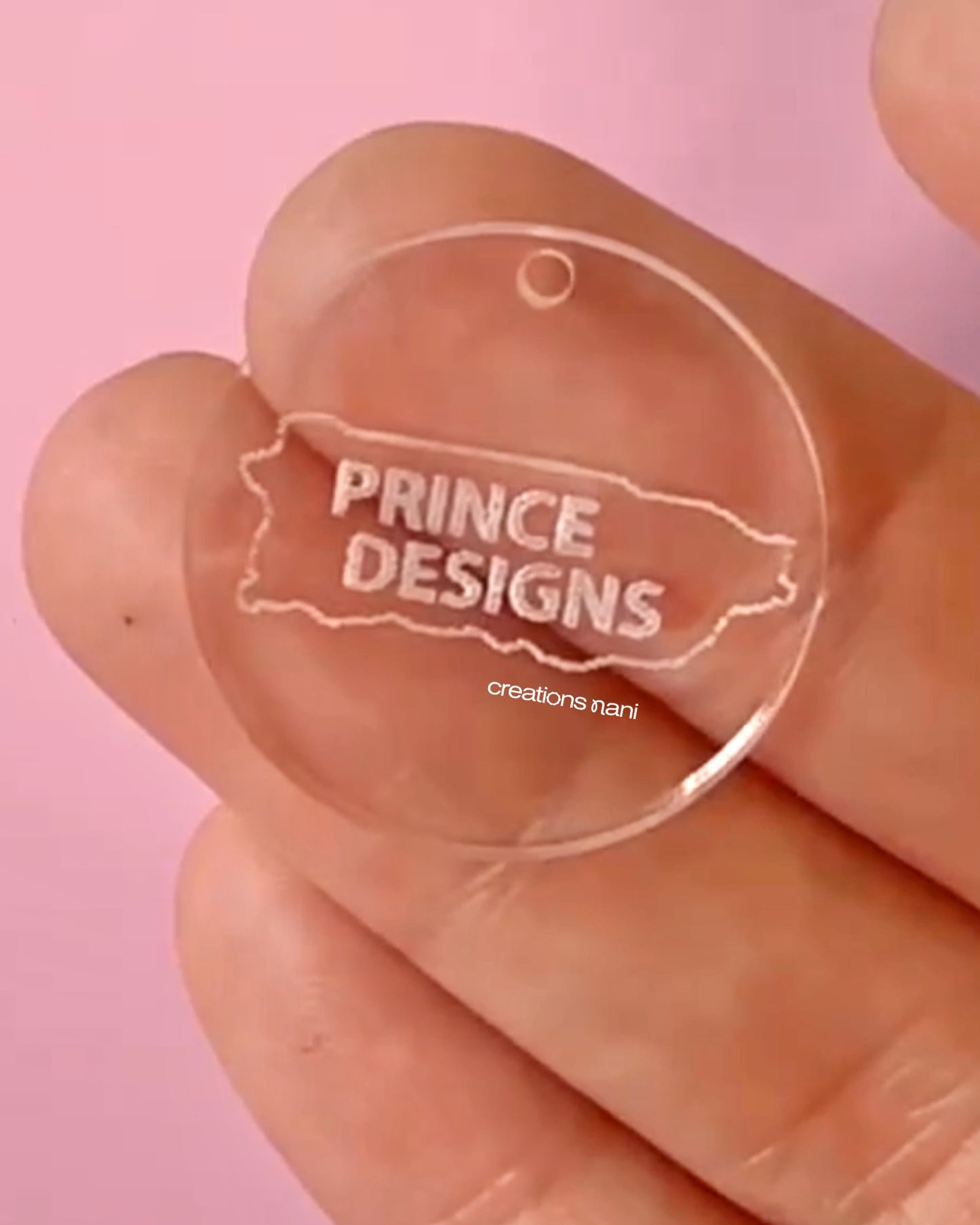 Clear Acrylic Charms (Engraving)