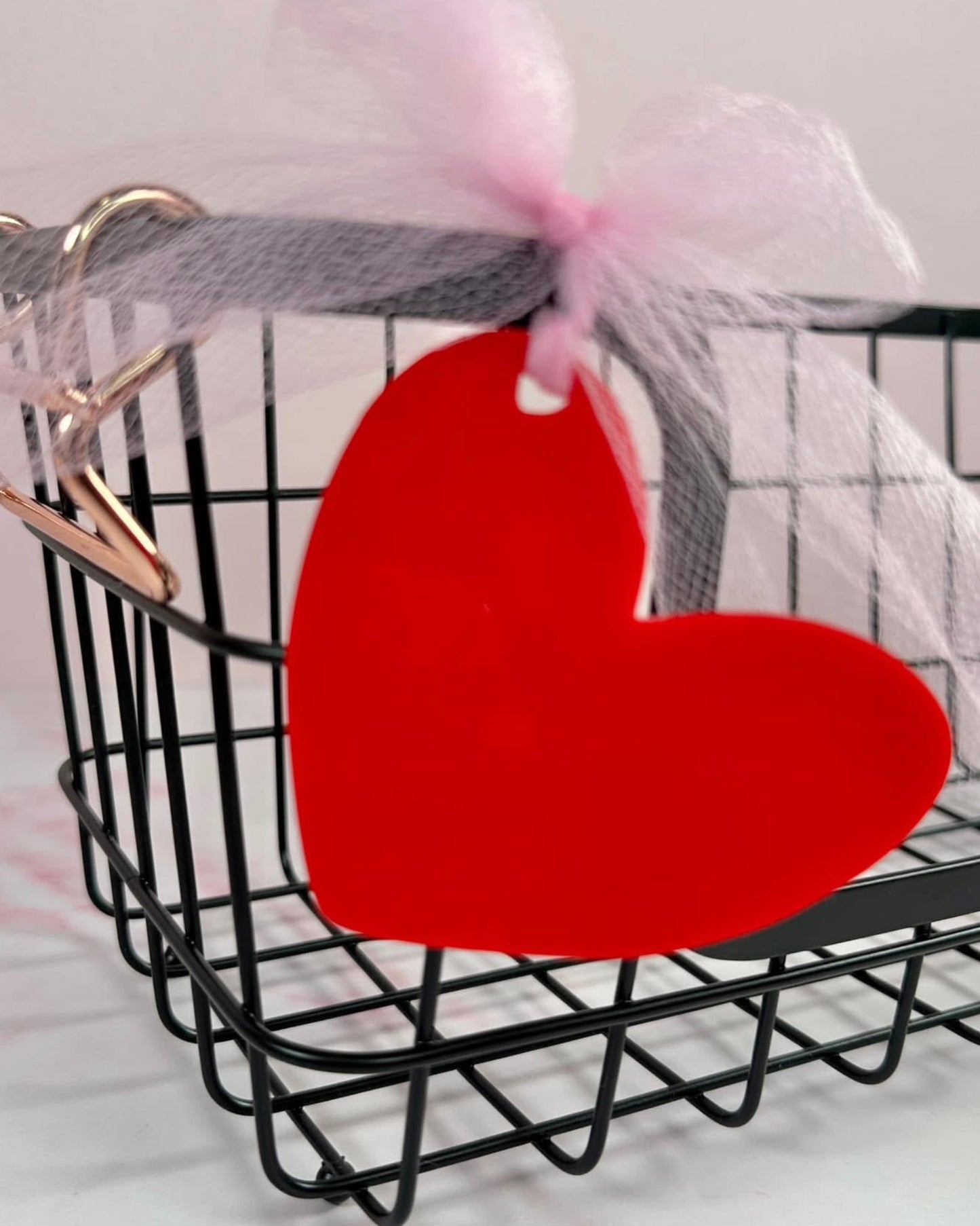 Acrylic Heart Keychain – Valentine’s Day Gift