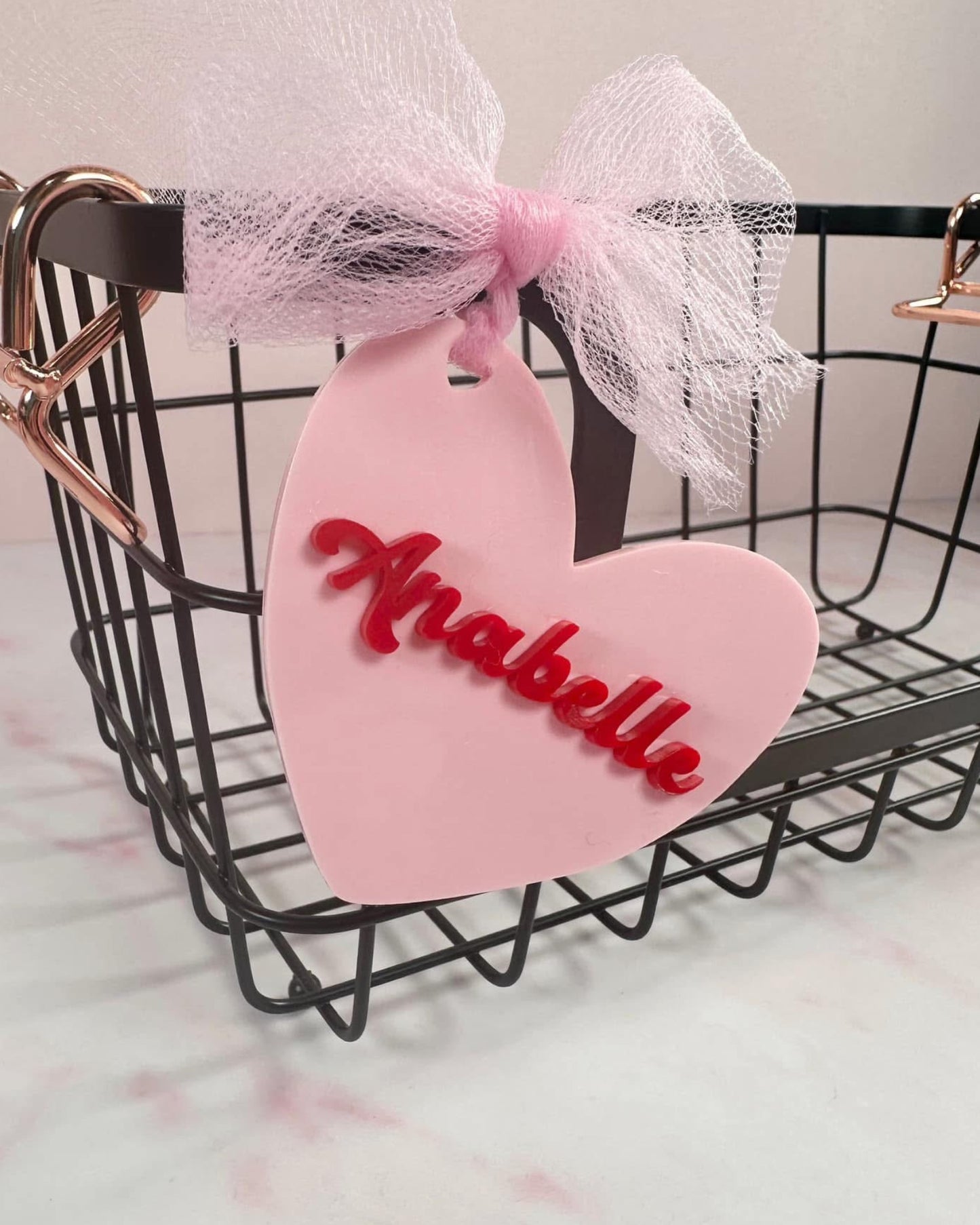 Acrylic Heart Keychain – Valentine’s Day Gift