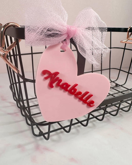 Acrylic Heart Keychain – Valentine’s Day Gift