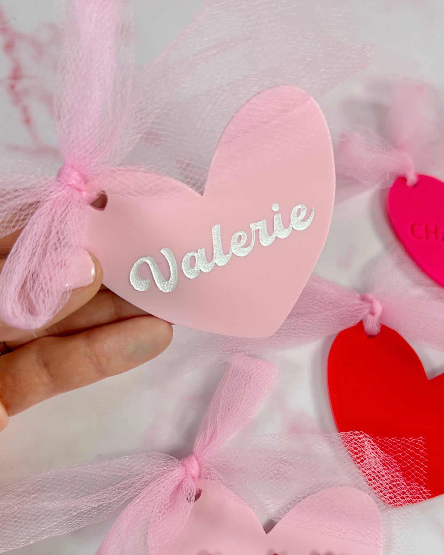 Acrylic Heart Keychain – Valentine’s Day Gift