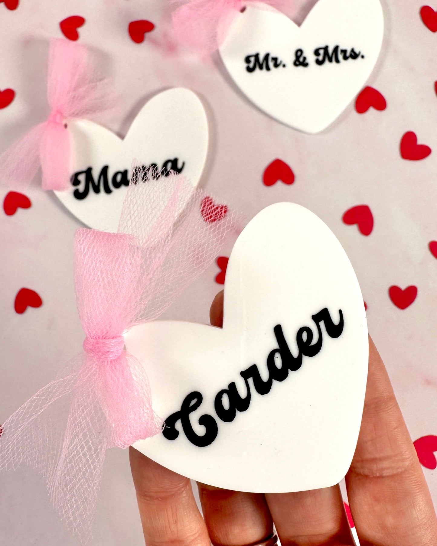 Acrylic Heart Keychain – Valentine’s Day Gift