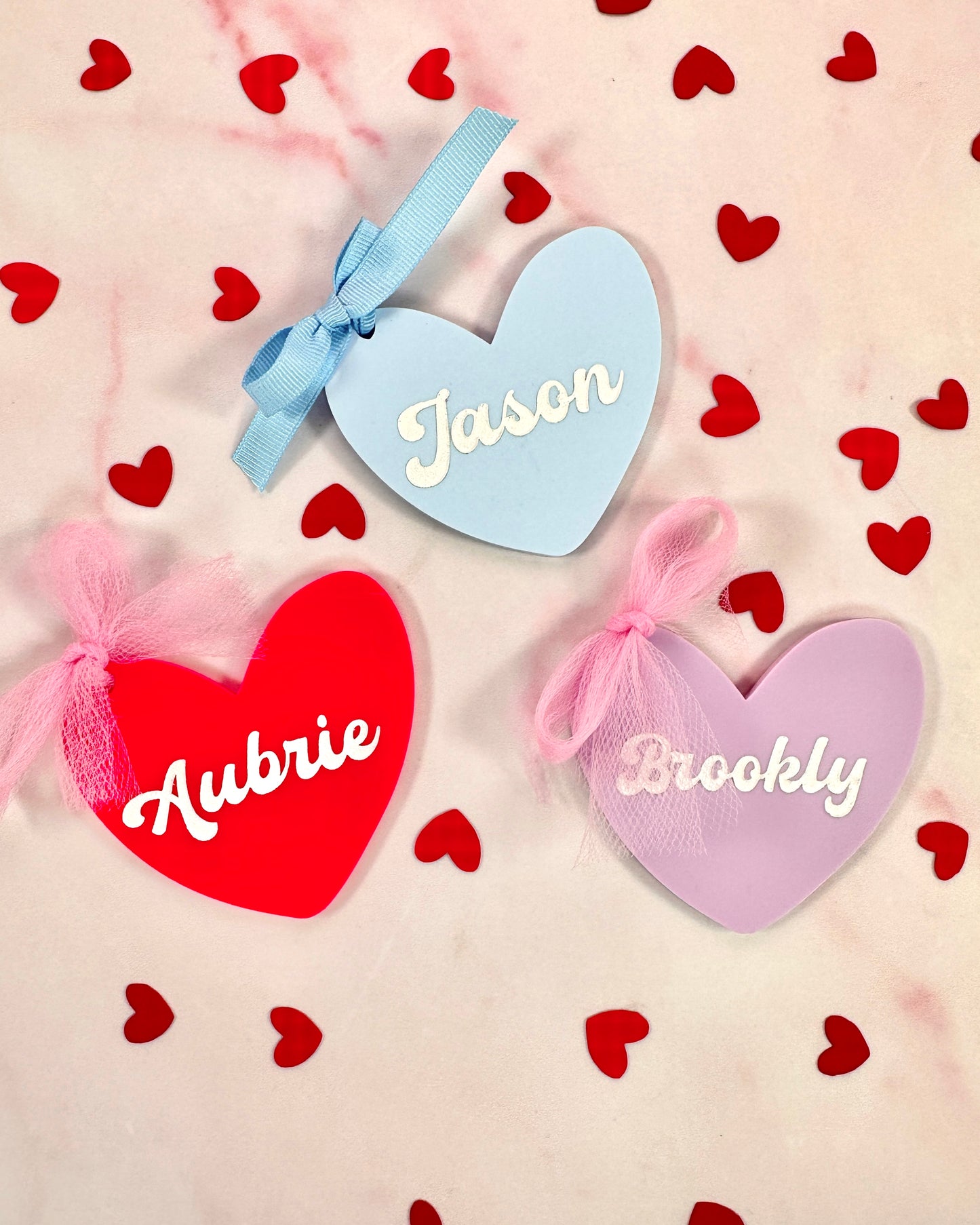 Acrylic Heart Keychain – Valentine’s Day Gift