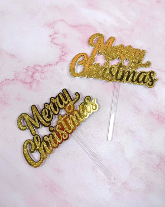 Cake topper - Merry Christmas