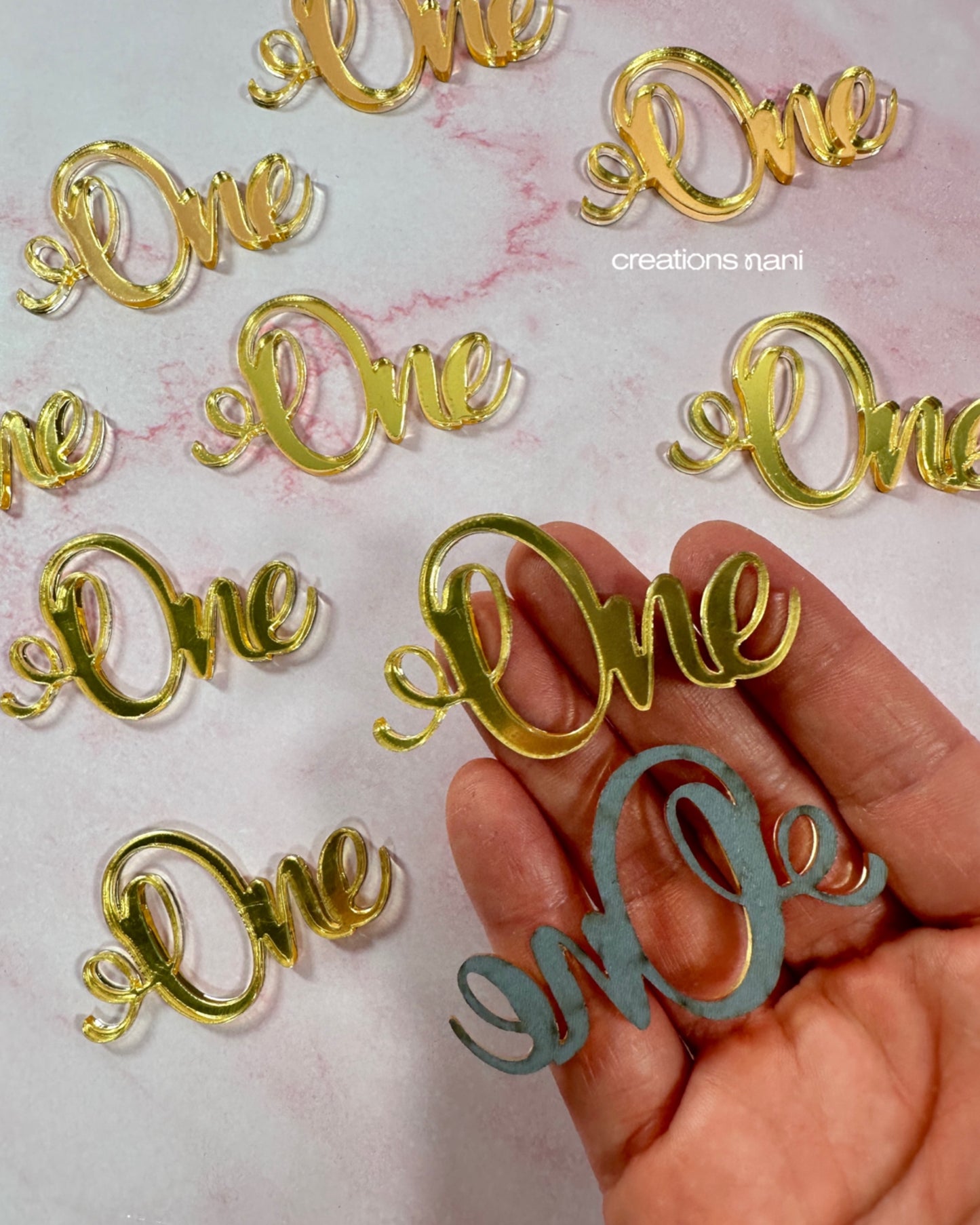 Metallic acrylic charms (Just Cut)