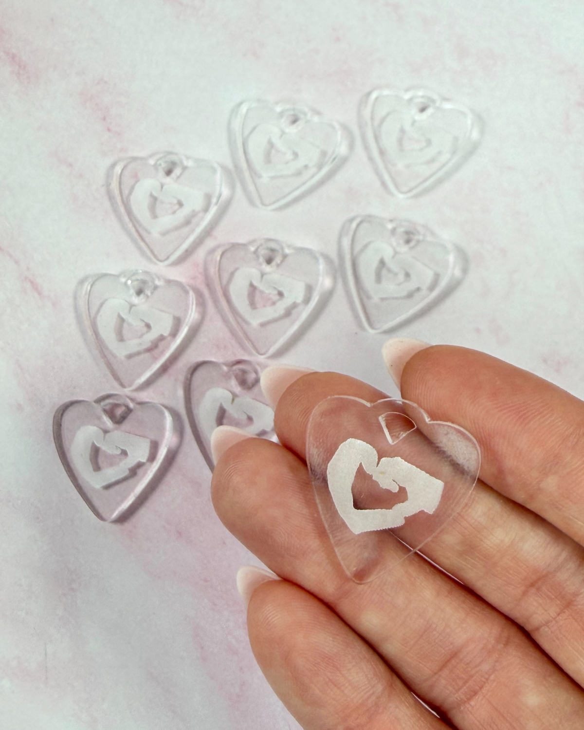 Clear Acrylic Charms (Engraving)