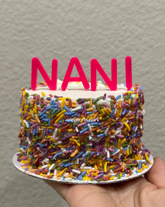 Top - Letter cake topper