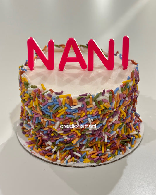 Top - Letter cake topper