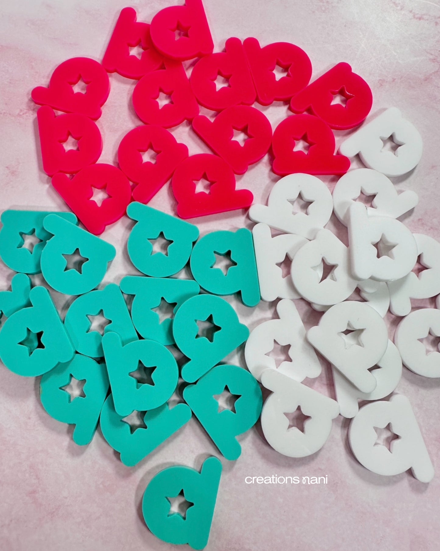 Color Acrylic Charms (Just Cut)