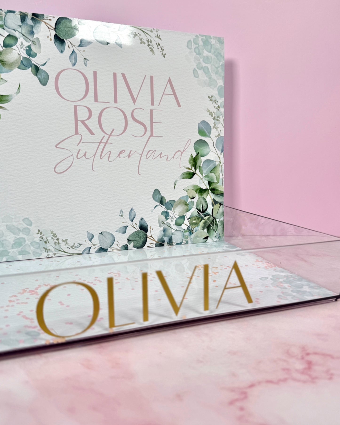 Acrylic tray - Welcome Baby