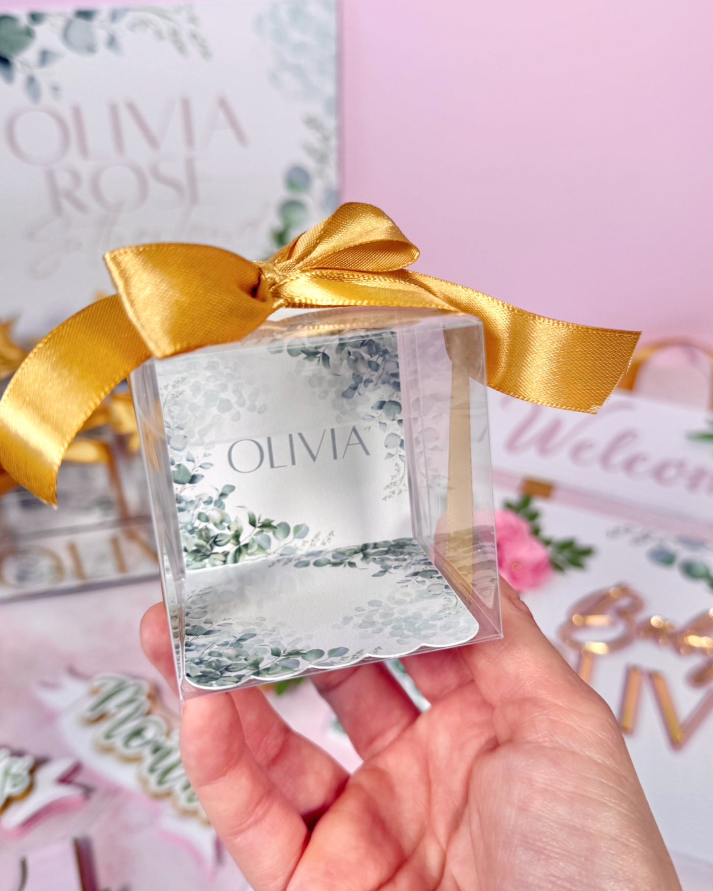 Acrylic tray - Welcome Baby