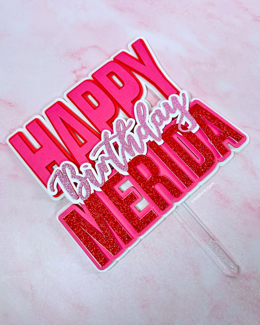 Cake Topper - Simple Lettering