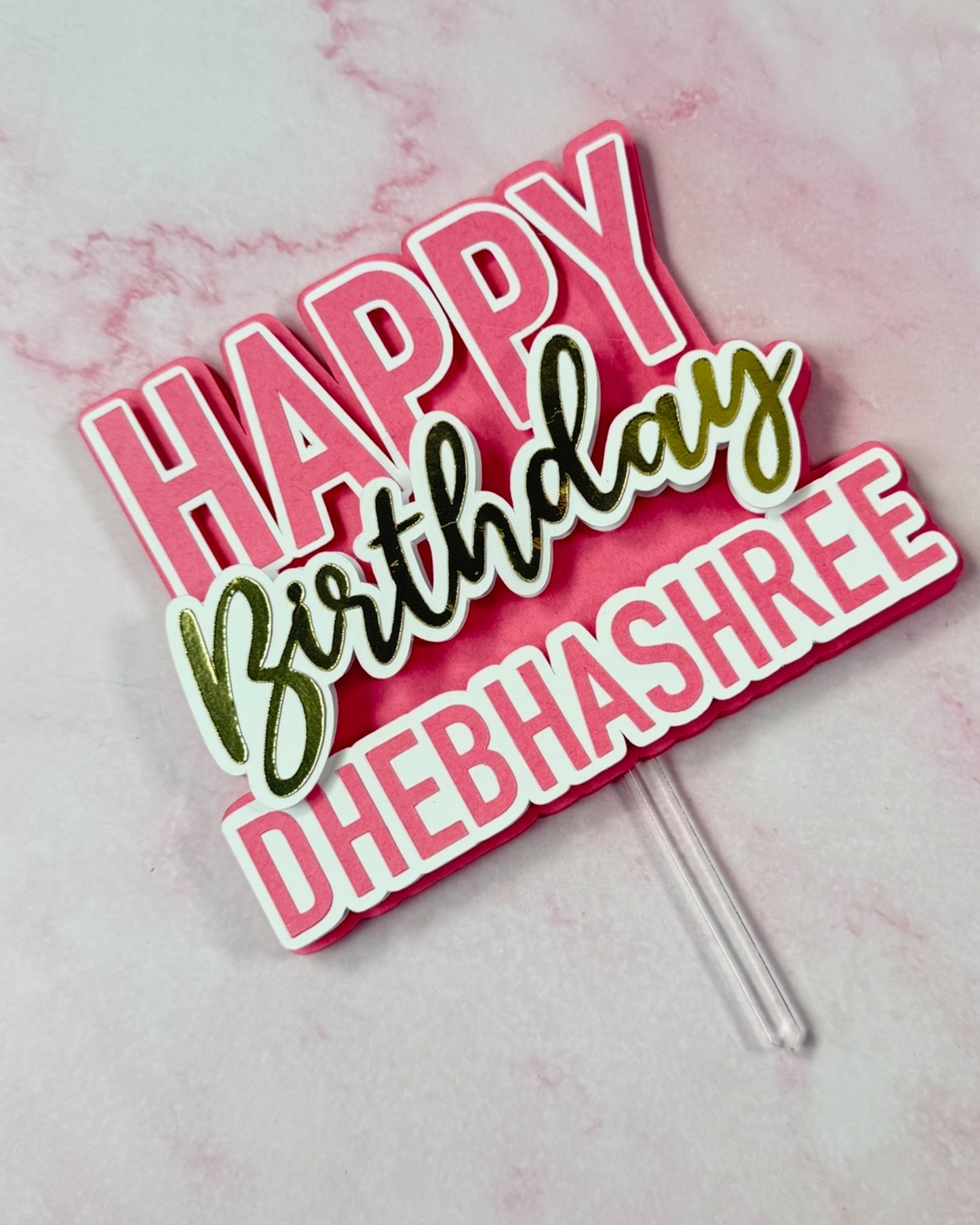Cake Topper - Simple Lettering