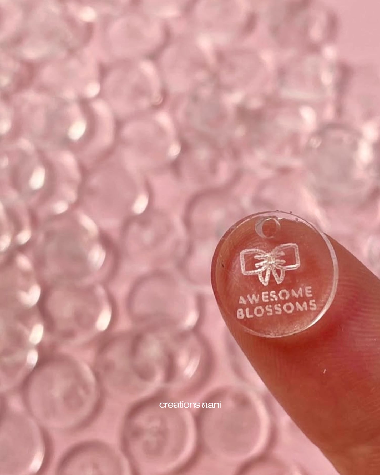 Clear Acrylic Charms - 0.5 in