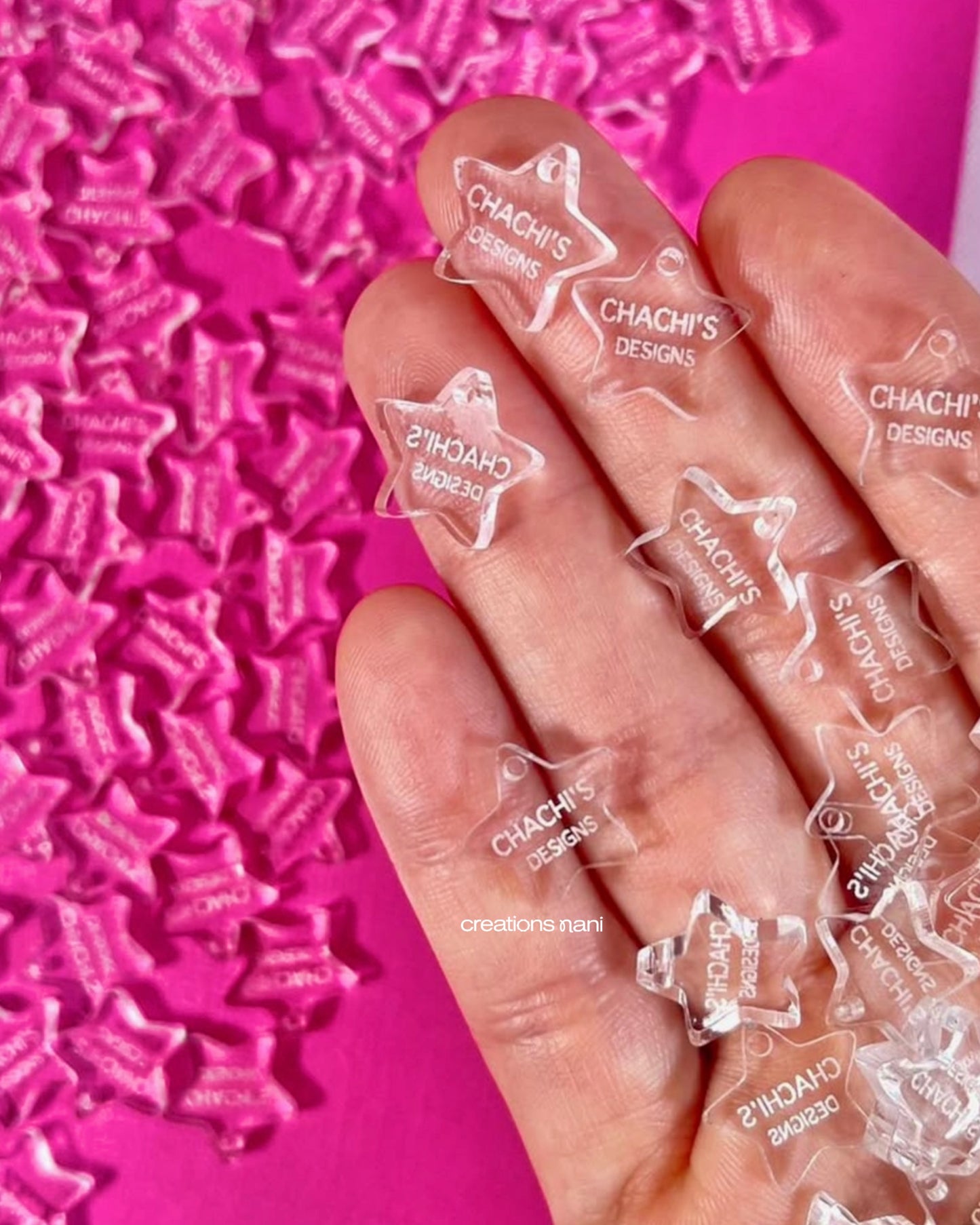 Clear Acrylic Charms - 0.5 in