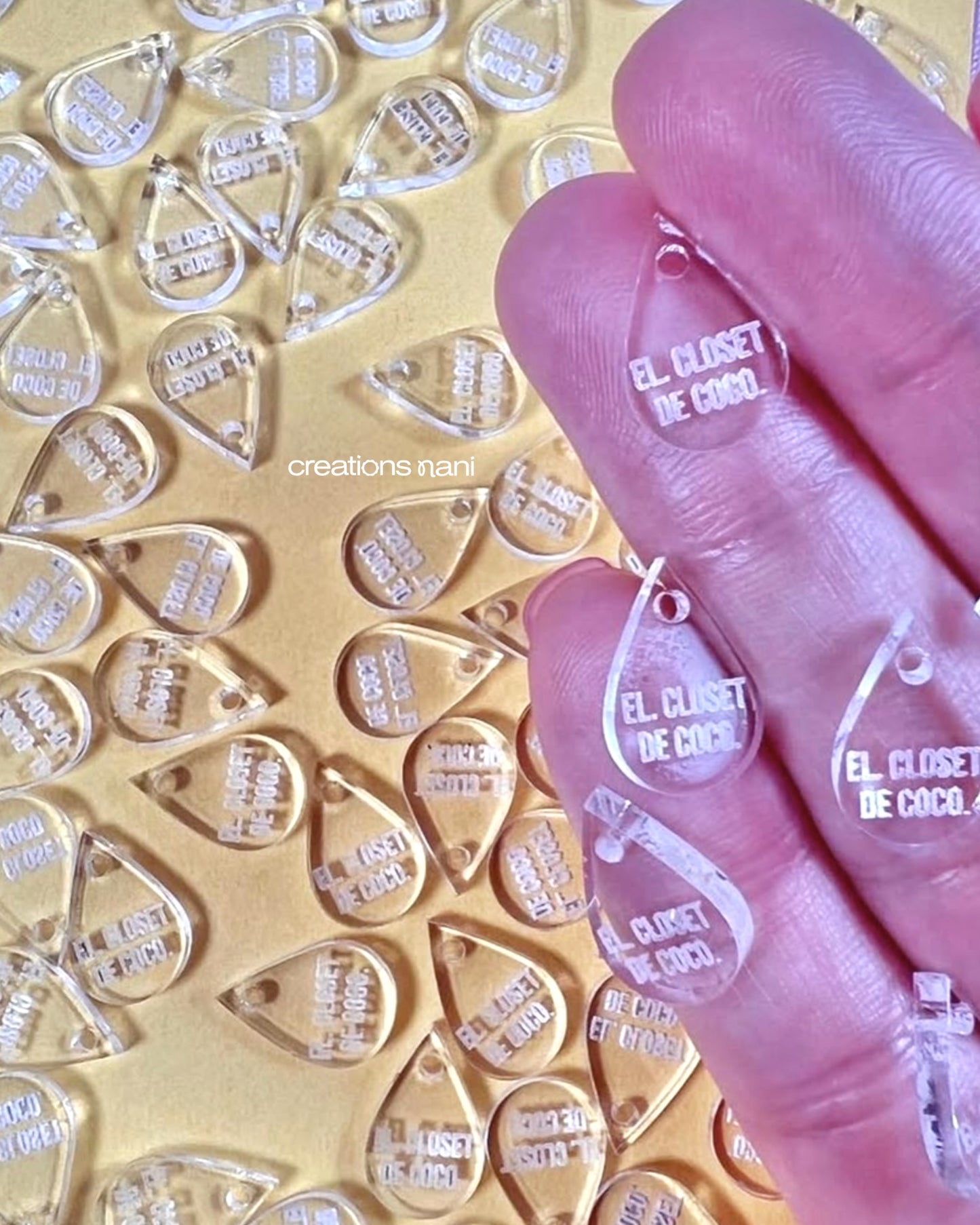 Clear Acrylic Charms - 0.5 in