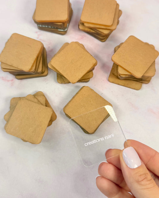 Clear Acrylic Charms (Just Cut)