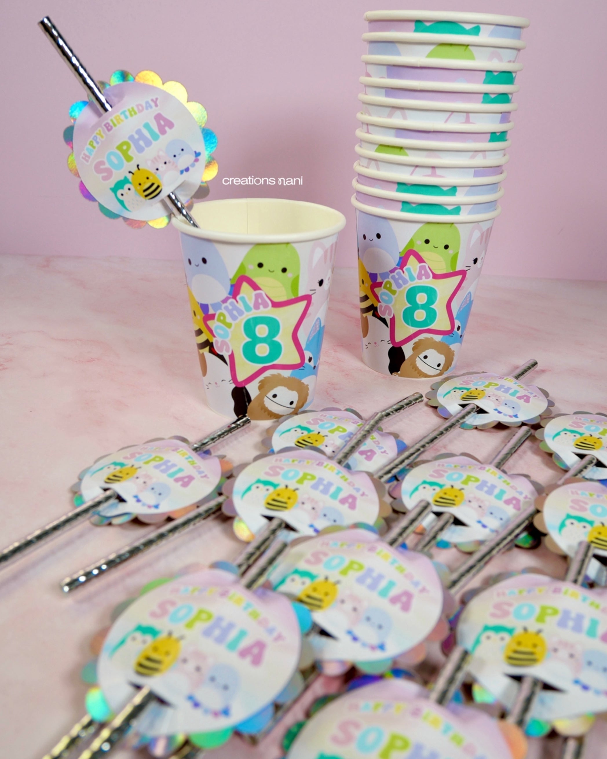 Combo - Paper cup and straw – Creations Nani LLC