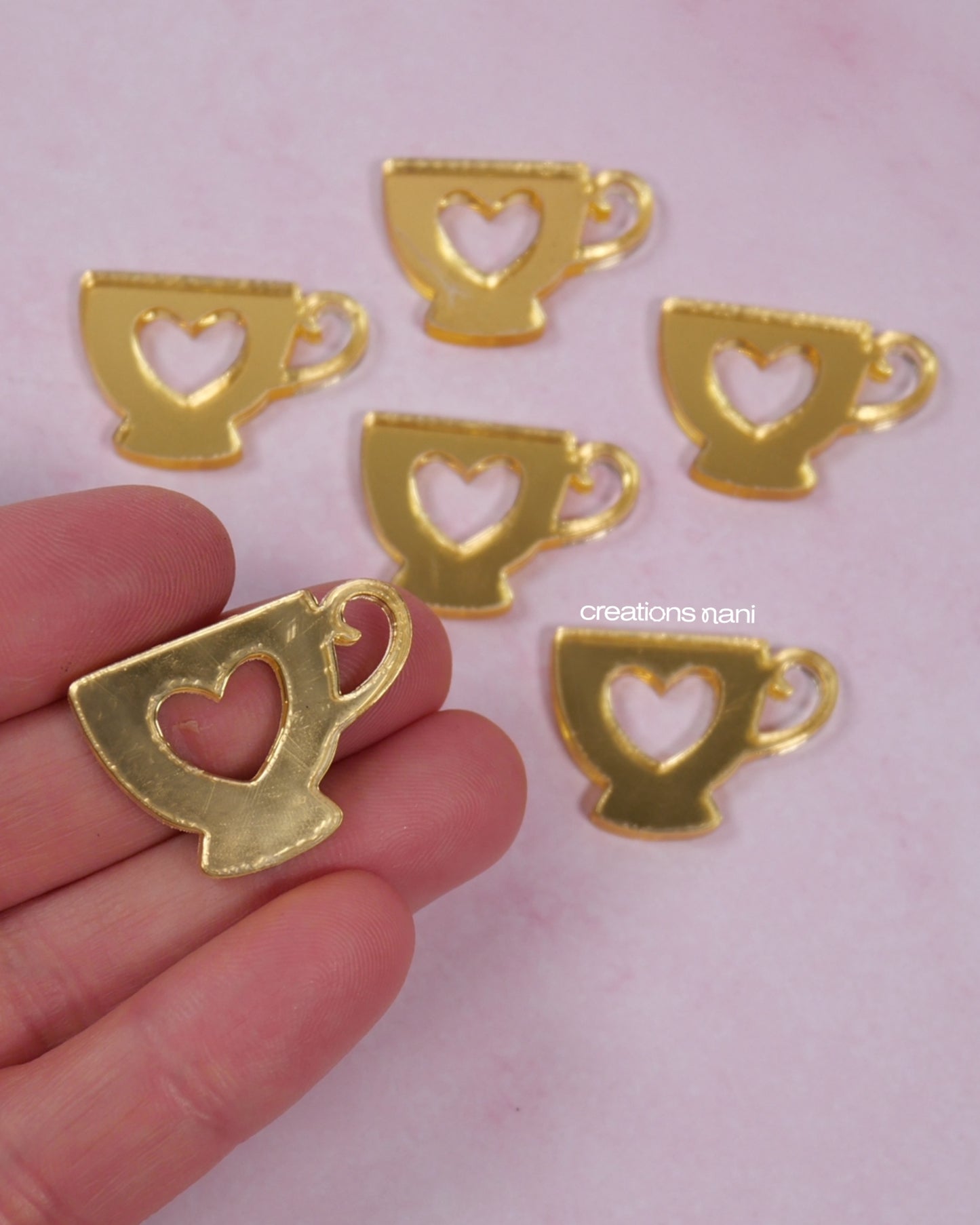 Metallic acrylic charms (Just Cut)
