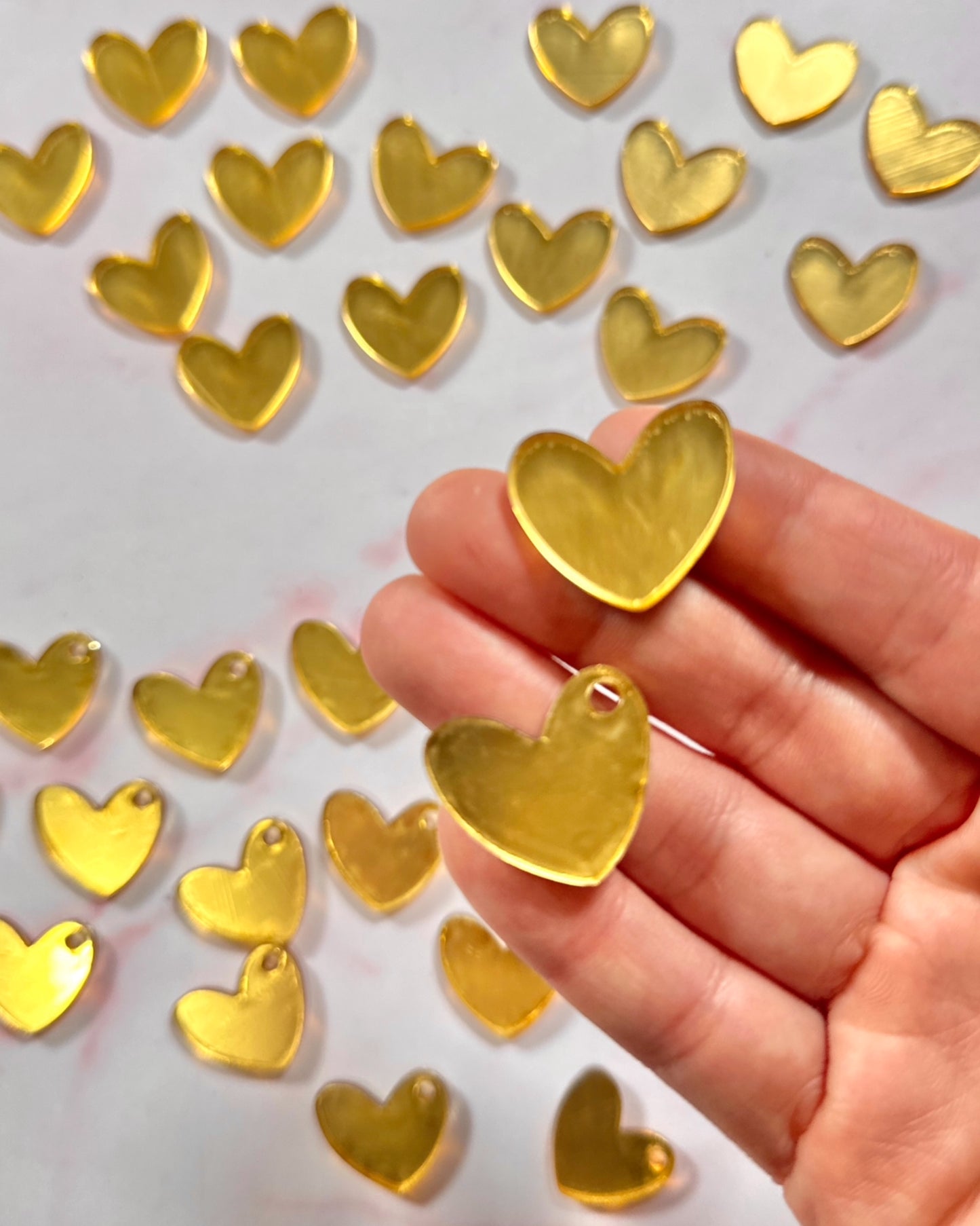 Metallic acrylic charms (Just Cut)