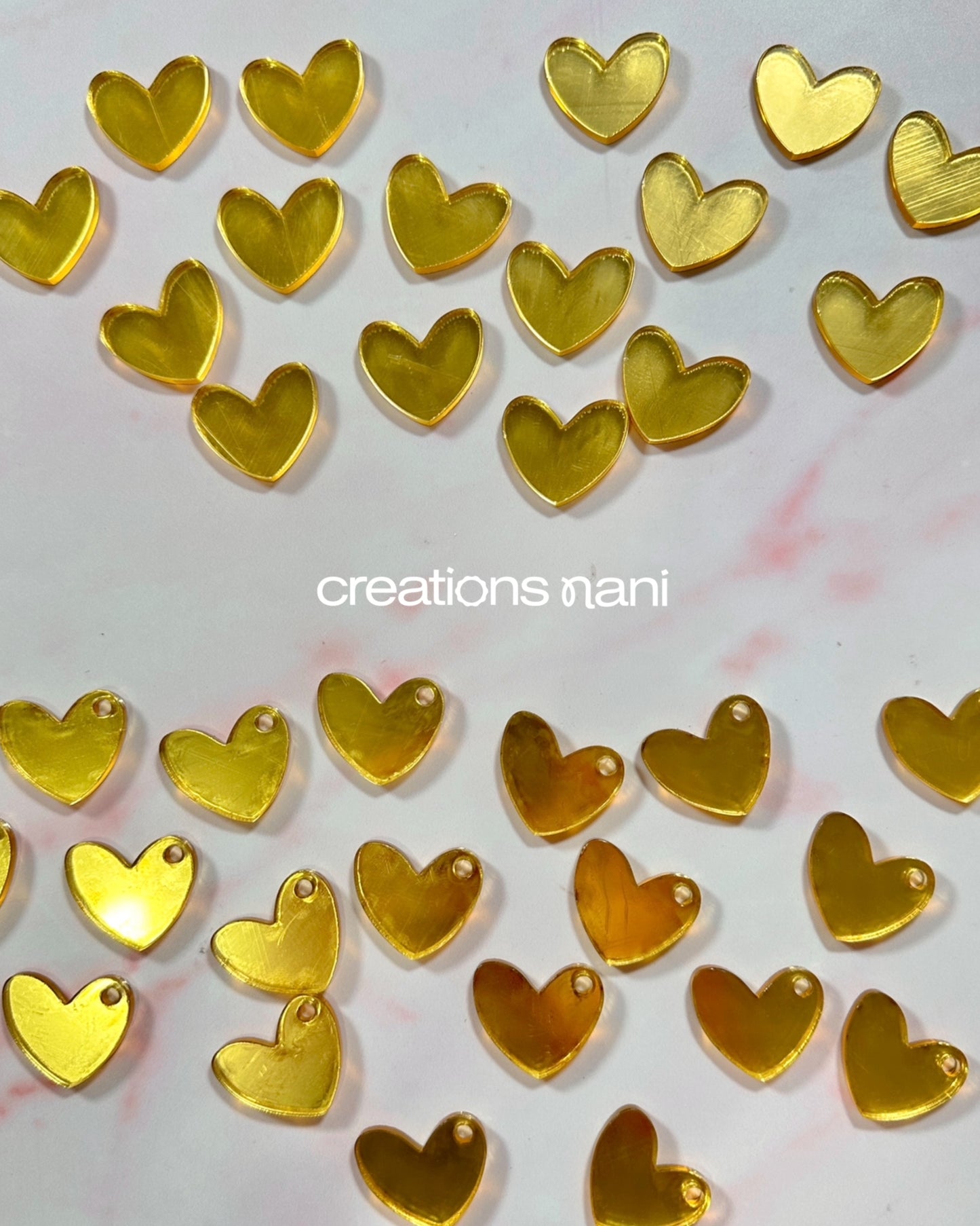 Metallic acrylic charms (Just Cut)