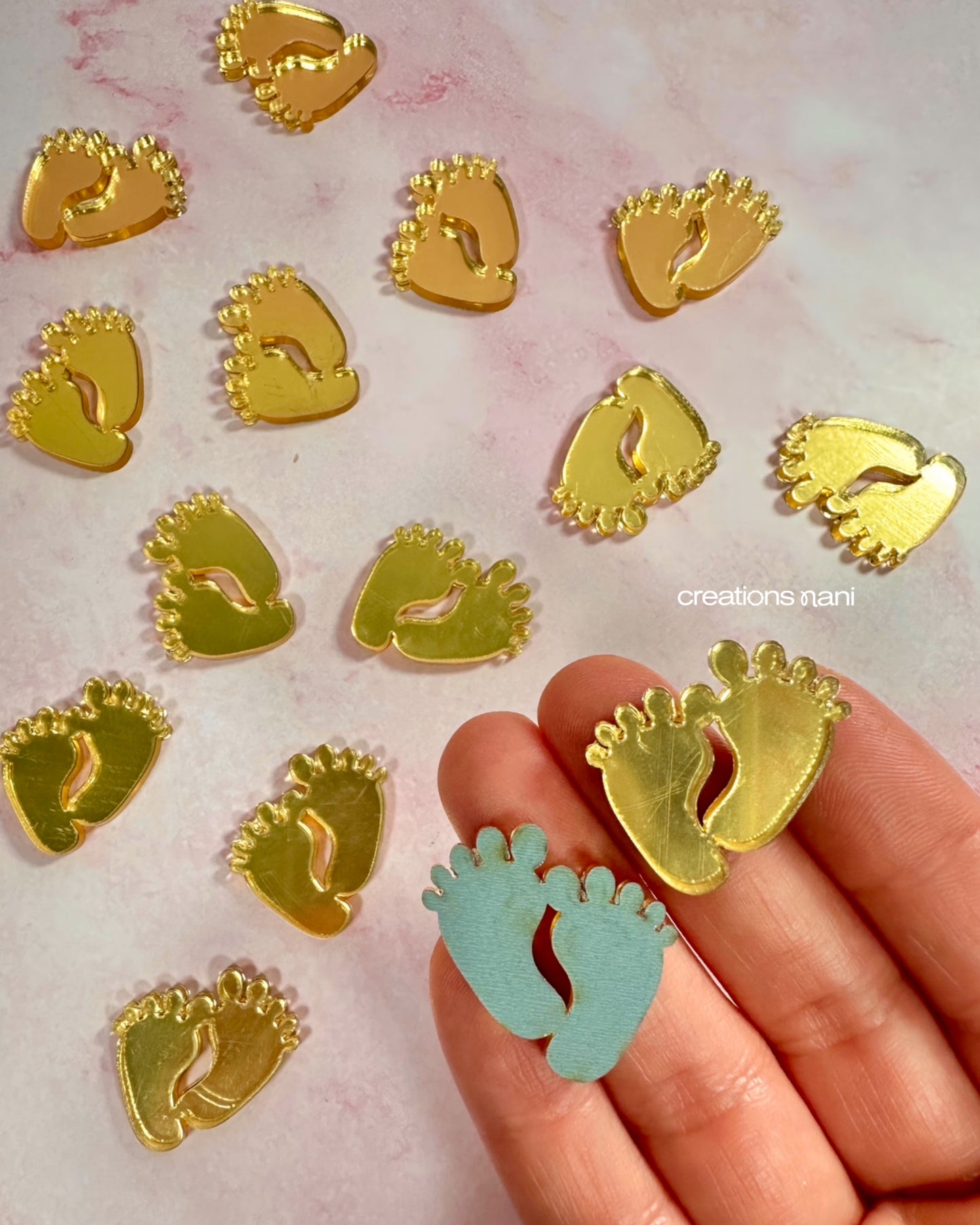 Metallic acrylic charms (Just Cut)