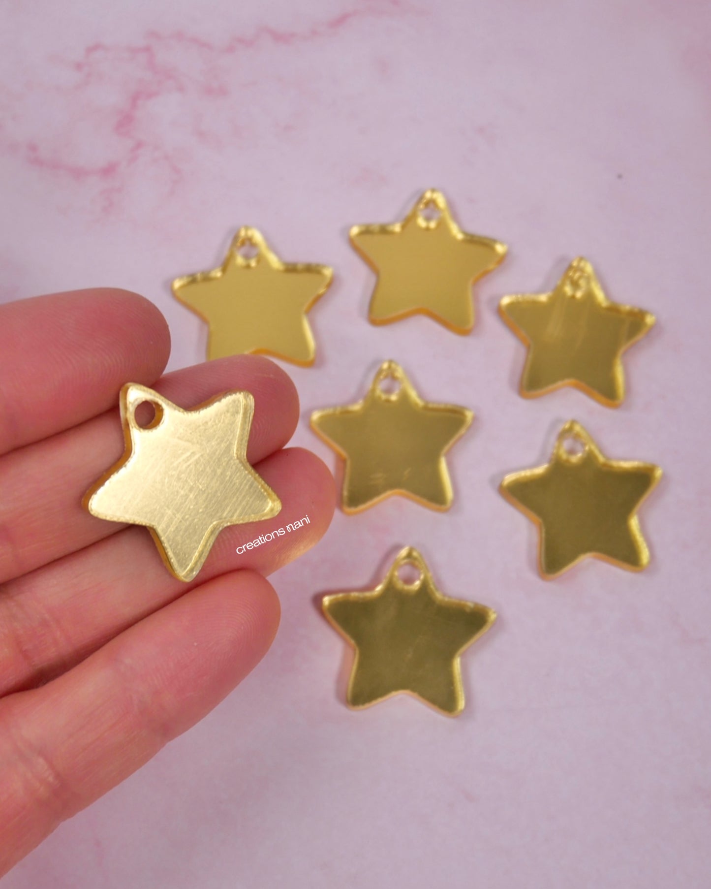 Metallic acrylic charms (Just Cut)