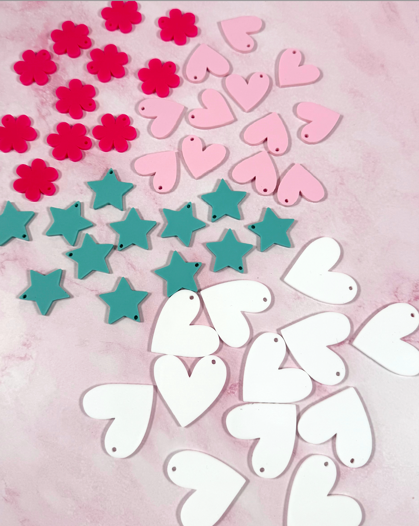 Color Acrylic Charms (Just Cut)