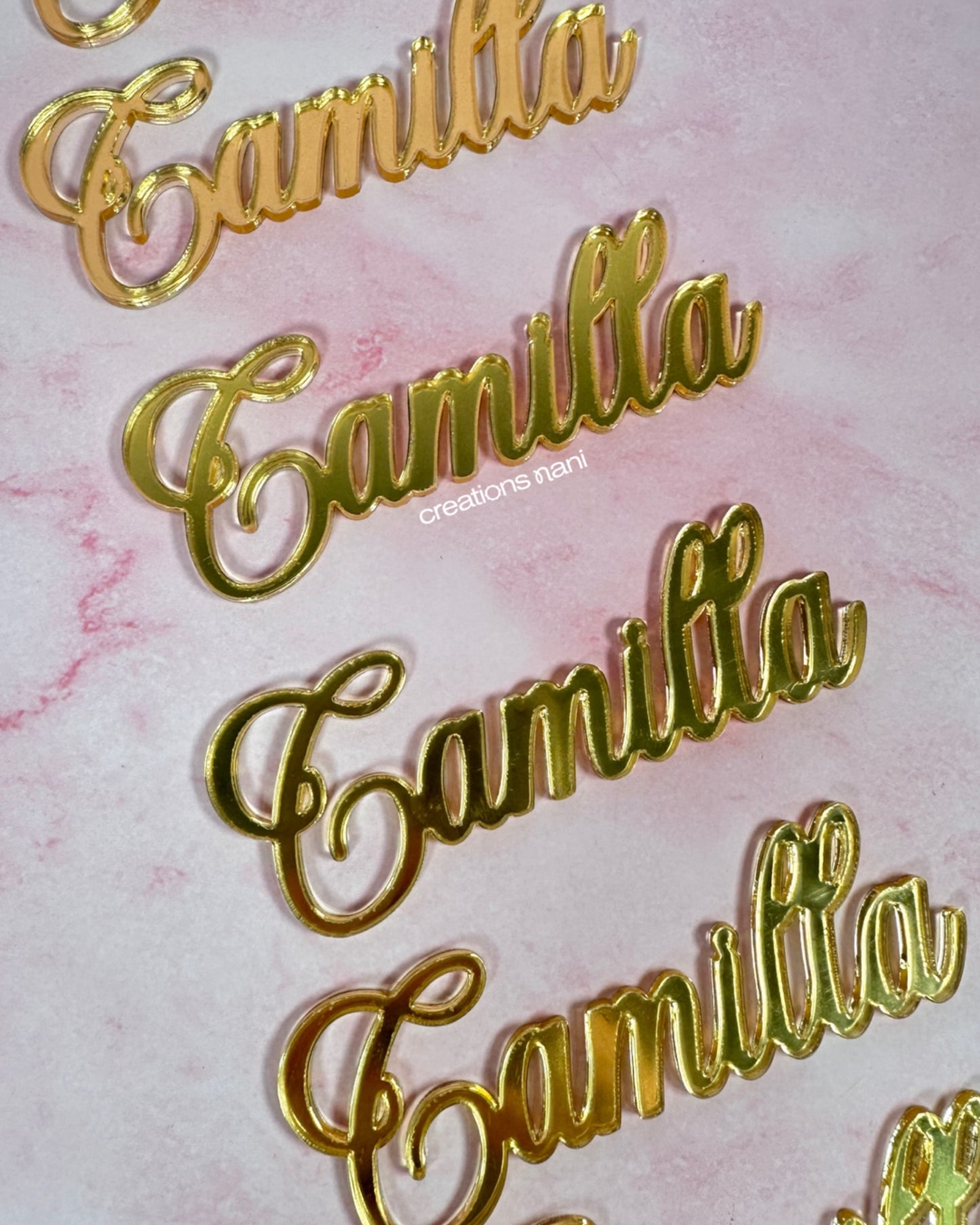 Metallic acrylic charms (Just Cut)