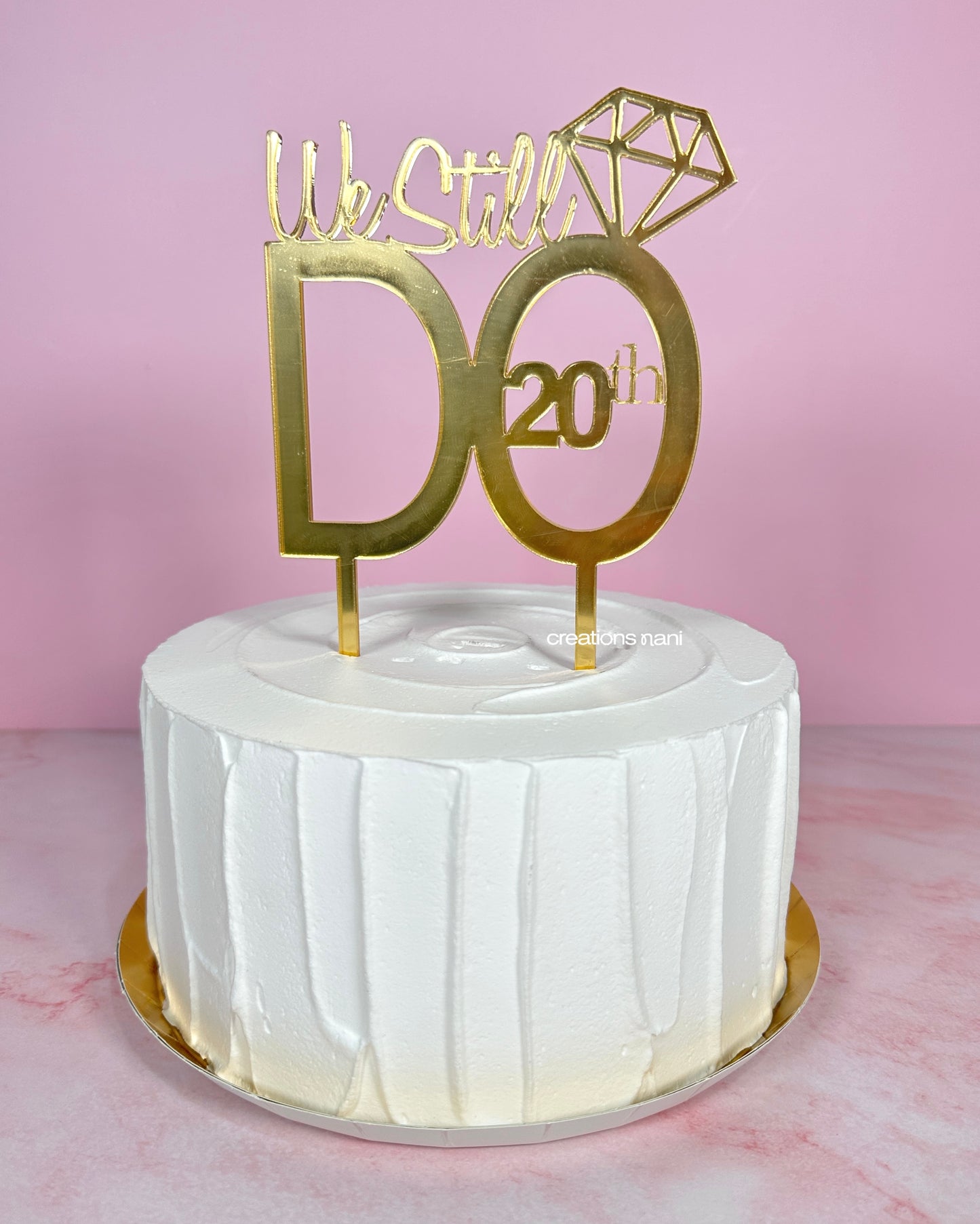 Custom Top Acrylic Cake Topper (two lines)