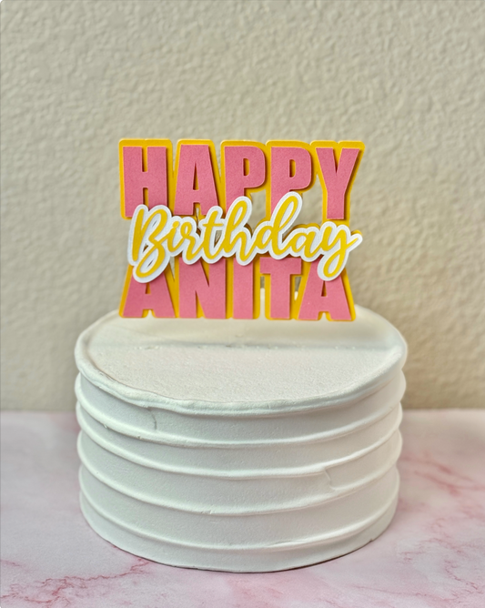 Cake Topper - Paper Lettering