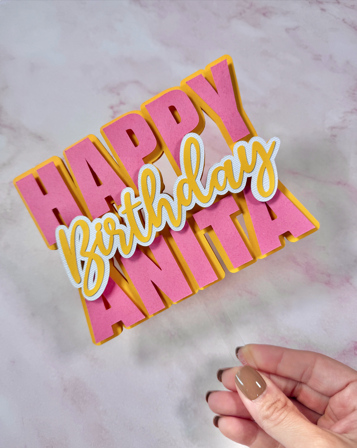 Cake Topper - Paper Lettering