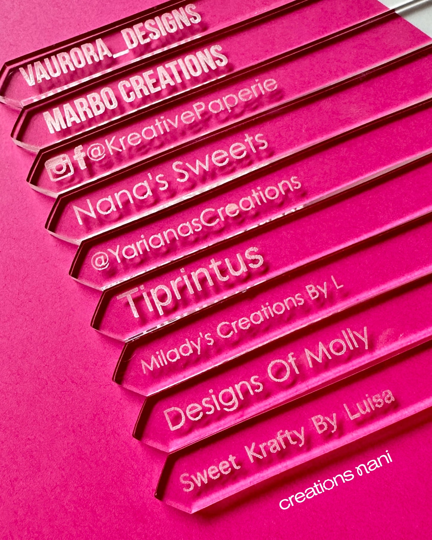 Custom Acrylic Cake Topper Sticks