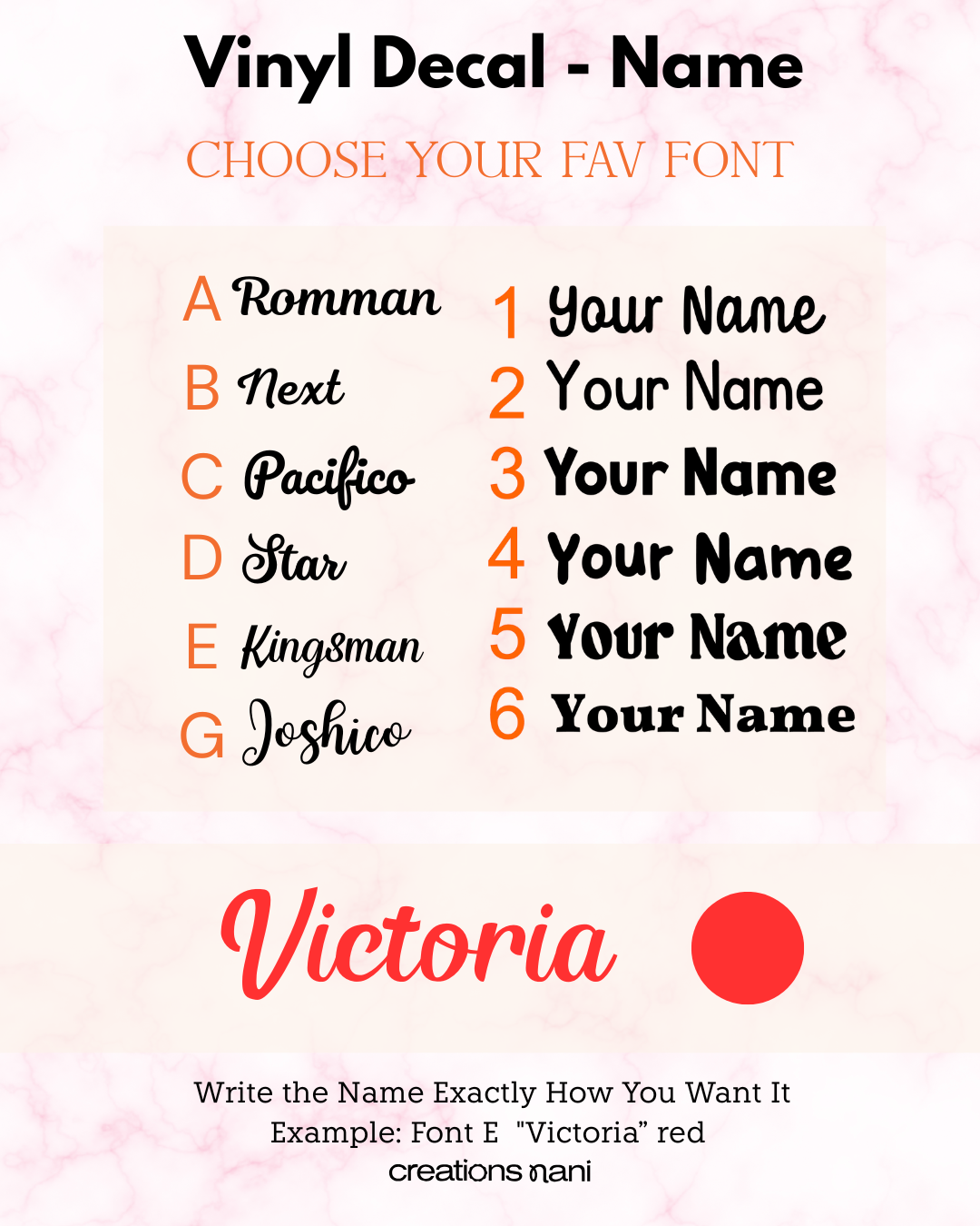 Vinyl decal (Name)