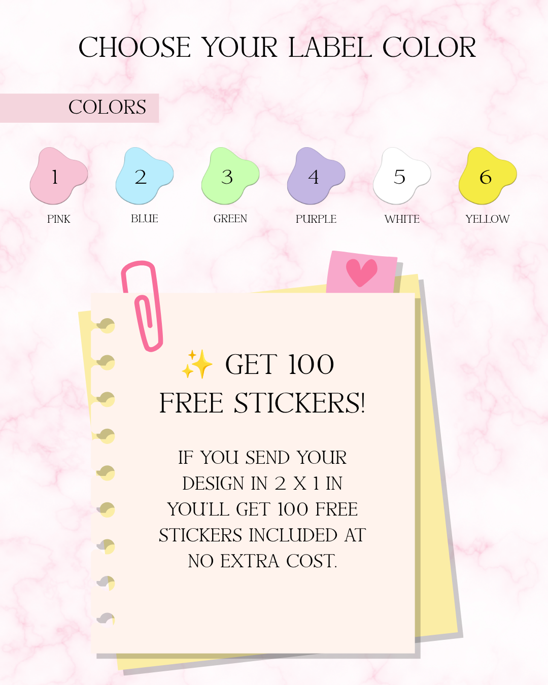 Thermal Stickers - 2x1 in (black ink)